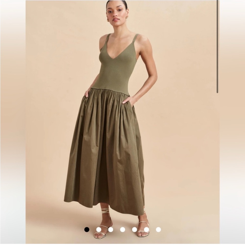 La Ligne Romeo Dress in Khaki size XS